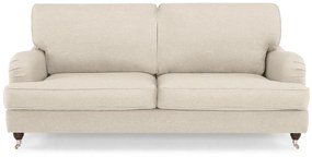 Καναπές Bloomington A106, Μπεζ, 195x95x85cm, Ταπισερί, Πόδια: Ξύλινα, Μεταλλικά