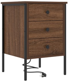 vidaXL Κομοδίνο Καφέ δρυς 42 x 41 x 61 εκ Επεξεργασμένο ξύλο