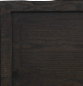 vidaXL Πάγκος Μπάνιου Σκούρο Καφέ 40x30x(2-4) εκ. Επεξ. Μασίφ Ξύλο