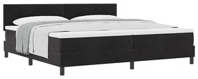 vidaXL Κρεβάτι με Ελατήρια και Στρώμα Μαύρο 200 x 200 cm ύφασμα