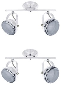 T12022A-2TU (x2) Juno Packet White adjustable spot with chrome ring and glass+ HOMELIGHTING 77-8854