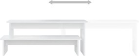 vidaXL Έπιπλο Τηλεόρασης Λευκό 180 x 30 x 43 εκ. από Επεξ. Ξύλο