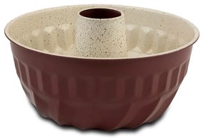 Φόρμα Κέικ Αντικολλητική Terrestrial 10-103-177 Φ22,5x10cm 2lt Bordo-Beige Nava Ατσάλι