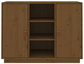 vidaXL Ντουλάπι Καφέ Μελί 100 x 4 x 75 εκ. από Μασίφ Ξύλο Πεύκου