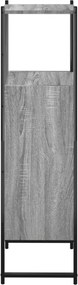 vidaXL Ντουλάπι Μπάνιου Γκρι Sonoma 33x33x120,5 εκ. Επεξεργασμένο Ξύλο