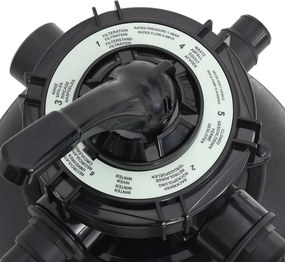 vidaXL Φίλτρο Άμμου Πισίνας με Βαλβίδα 6 Κατευθύνσεων Μαύρο