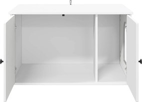 vidaXL Σπίτι Γάτας Λευκό 85 x 55 x 50,5 εκ Επεξεργασμένο ξύλο