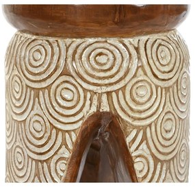 Βοηθητικό Τραπέζι DKD Home Decor Φυσικό Λευκό Ξύλο αλβασίας (29 x 29 x 49 cm) (30 x 30 x 50 cm)