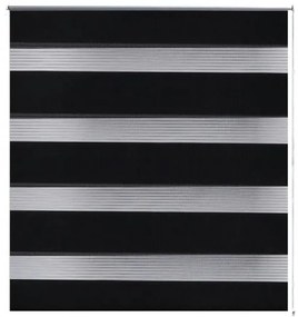 vidaXL Σύστημα Σκίασης Ρόλερ Zebra Μαύρο 140 x 175 εκ.