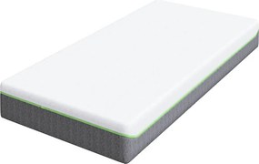 vidaXL Στρώμα Λευκό και Γκρι 120 x 200 cm Ζακάρ ύφασμα