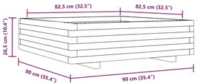 Ζαρντινιέρα Κήπου 90x90x26,5 εκ. από Εμποτισμένο Ξύλο Πεύκου - Καφέ