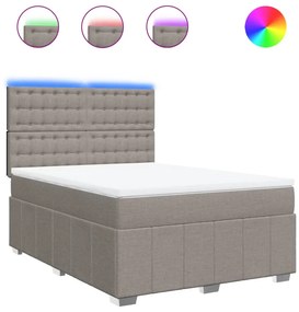 ΚΡΕΒΑΤΙ BOXSPRING ΜΕ ΣΤΡΩΜΑ TAUPE 140X200 ΕΚ. ΥΦΑΣΜΑΤΙΝΟ 3294009