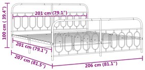 ΠΛΑΙΣΙΟ ΚΡΕΒΑΤΙΟΥ ΜΕ ΚΕΦΑΛΑΡΙ&amp;ΠΟΔΑΡΙΚΟ ΛΕΥΚΟ 200X200ΕΚ. ΜΕΤΑΛΛΟ 377191