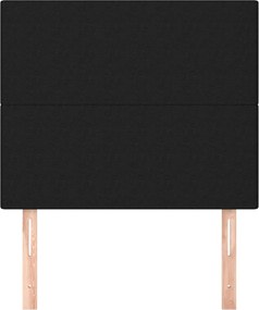 vidaXL Κεφαλάρι Μαύρο 90x5x118/128 εκ. Ύφασμα