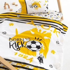 Σεντόνια Βρεφικά Aek 1924 Aek8 (Σετ 3τμχ) Yellow-Black Palamaiki Cradle 130x170cm 100% Cotton