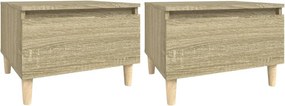 vidaXL Τραπεζάκια Σαλονιού 2 τεμ. Sonoma Δρυς 50x46x35 εκ. Επεξ. Ξύλο