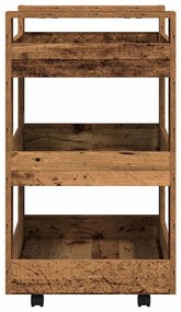 vidaXL Κινητός Τροχός Κουζίνας Παλιού Ξύλου 60x45x80 εκ. Κατασκευασμένο Ξύλο