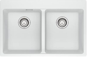 Franke MRG 620-34-34 Ένθετος Γρανιτένιος Νεροχύτης με απλή βαλβίδα 80cm Polar White