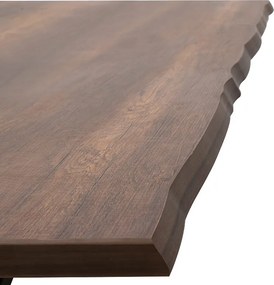 Τραπέζι Walter Megapap Mdf - μεταλλικό χρώμα καρυδί 200x100x75εκ.