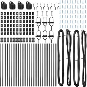 vidaXL Στύλος Περιφράξεων 26 pcs Γκρι 3,2 x 3,2 x 100 εκ
