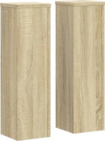 vidaXL Βάσεις Φυτών 2 Τεμ. Sonoma Δρυς 17x17x60 εκ. Επεξεργασμένο Ξύλο