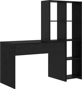 vidaXL Γραφείο Μαύρη Οξυά 138,5 x 55 x 143 εκ Επεξεργασμένο ξύλο