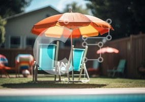 Intra Συλλεκτικό Ξύλινο Παζλ Plywood  4mm - Ήσυχη σκηνή δίπλα στην πισίνα Σε Ξύλινο Κουτί - Διαστάσεις Puzzle: 10x10 cm – 25 κομμάτια