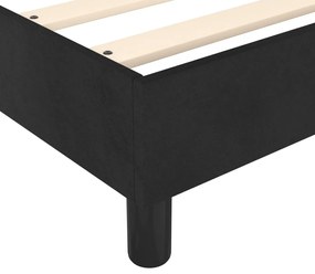 vidaXL Κρεβάτι Boxspring με Στρώμα Μαύρο 180x200 εκ. Βελούδινο