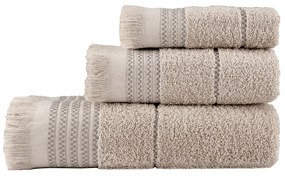 Πετσέτες Μπάνιου (Σετ 3τμχ) Nima Plush 480gsm Μπεζ