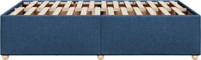 vidaXL Πλαίσιο κρεβατιού χωρίς στρώμα μπλε 120x200cm ύφασμα