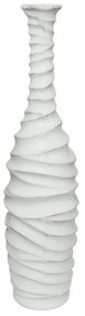 Βάζο Κυματιστό 06-00-94726 Φ20x86cm Antique White Marhome Fiberglass