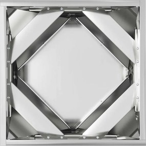 vidaXL Γλάστρα Ασημί 40 x 40 x 40 cm Επικαλυμμένος Χάλυβας