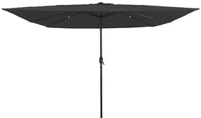 vidaXL Ομπρέλα Κήπου Ανθρακί και Μαύρο 295 x 295 x 245 εκ