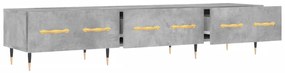vidaXL Έπιπλο Τηλεόρασης Γκρι Σκυροδέματος 150x36x30 εκ. Επεξ. Ξύλο