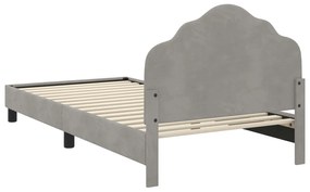 vidaXL Κρεβάτι Παιδικής Κρεβατοκάμαρας με Κεφαλάκι Ανοιχτό γκρι