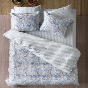 Σεντόνια Saige 01 (Σετ 4τμχ) Ciel-Beige Kentia Queen Size 240x270cm 100% Βαμβακοσατέν