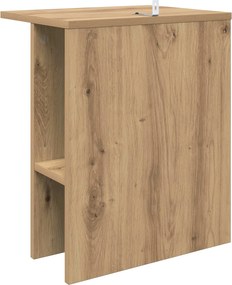 vidaXL Τραπεζάκι σαλονιού Artisan Δρυς 40 x 30 x 49 εκ.