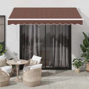 VidaXL Χειροκίνητη Τέντα 3 x 2,5 m Καφέ 100% Πολυεστέρας