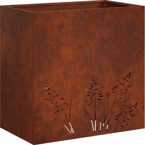 vidaXL Γλάστρα Κήπου 2 τμχ. Σκ rusty 50 x 30 x 49 εκ