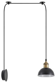 SE21-BR-10-BL1W-MS3 MAGNUM BRONZE Black Metal Shade Wall Lamp+ HOMELIGHTING 77-8898