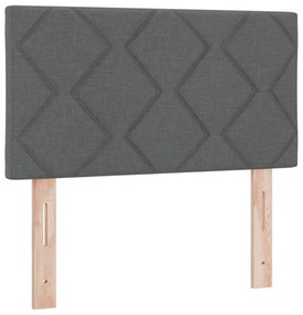 vidaXL Κρεβάτι Box Spring με Στρώμα – Σκούρο Γκρι, 80 x 200 εκ. Ύφασμα