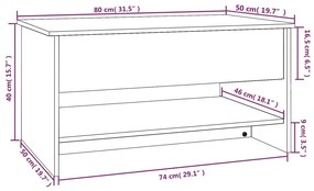 ΤΡΑΠΕΖΑΚΙ ΣΑΛΟΝΙΟΥ ΜΑΥΡΟ 80X50X40 ΕΚ. ΕΠΕΞΕΡΓΑΣΜΕΝΟ ΞΥΛΟ 809657