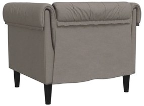 vidaXL Πολυθρόνα Chesterfield Taupe Υφασμάτινη