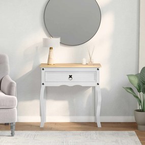 vidaXL Κονσόλα Λευκό 73 x 35 x 73 εκ Στερεά ξυλεία πεύκου