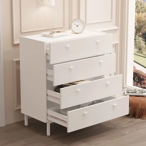 Συρταριέρα Λευκό FLUBAL 80x41.8x93.1