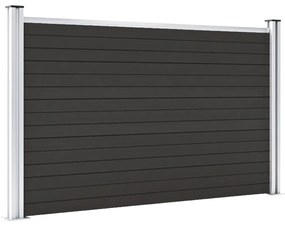 vidaXL Πάνελ Περίφραξης Μαύρο 180 x 105 εκ. από WPC