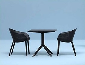 Τραπέζι Sky 80X80X74 Μαύρο Black