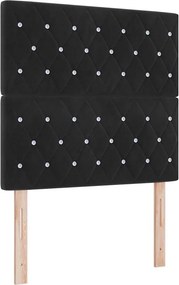 vidaXL Κεφαλάρι Μαύρο 100 cm Βελούδο