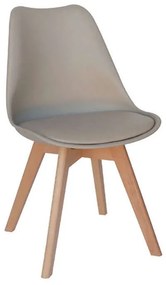 Καρέκλα Logan Plus 10.0017 Cappuccino 58Χ49Χ82cm Ξύλο,Πολυπροπυλένιο