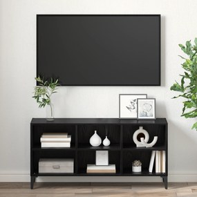vidaXL Μονάδα Ψυχαγωγίας Μαύρης Οξιάς Μαύρη Οξιά Μοριοσανίδα Κανονικό